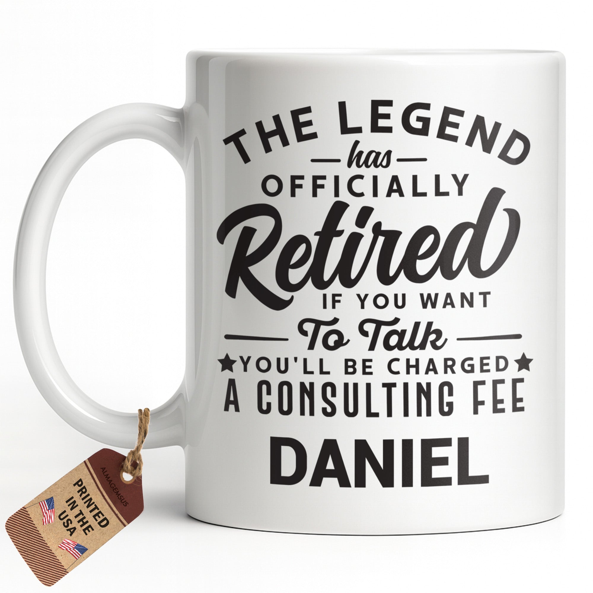 Personalized Funny Retirement Coffee Mug Custom Gift for Dad Edge-to-edge Mug GradoCreations
