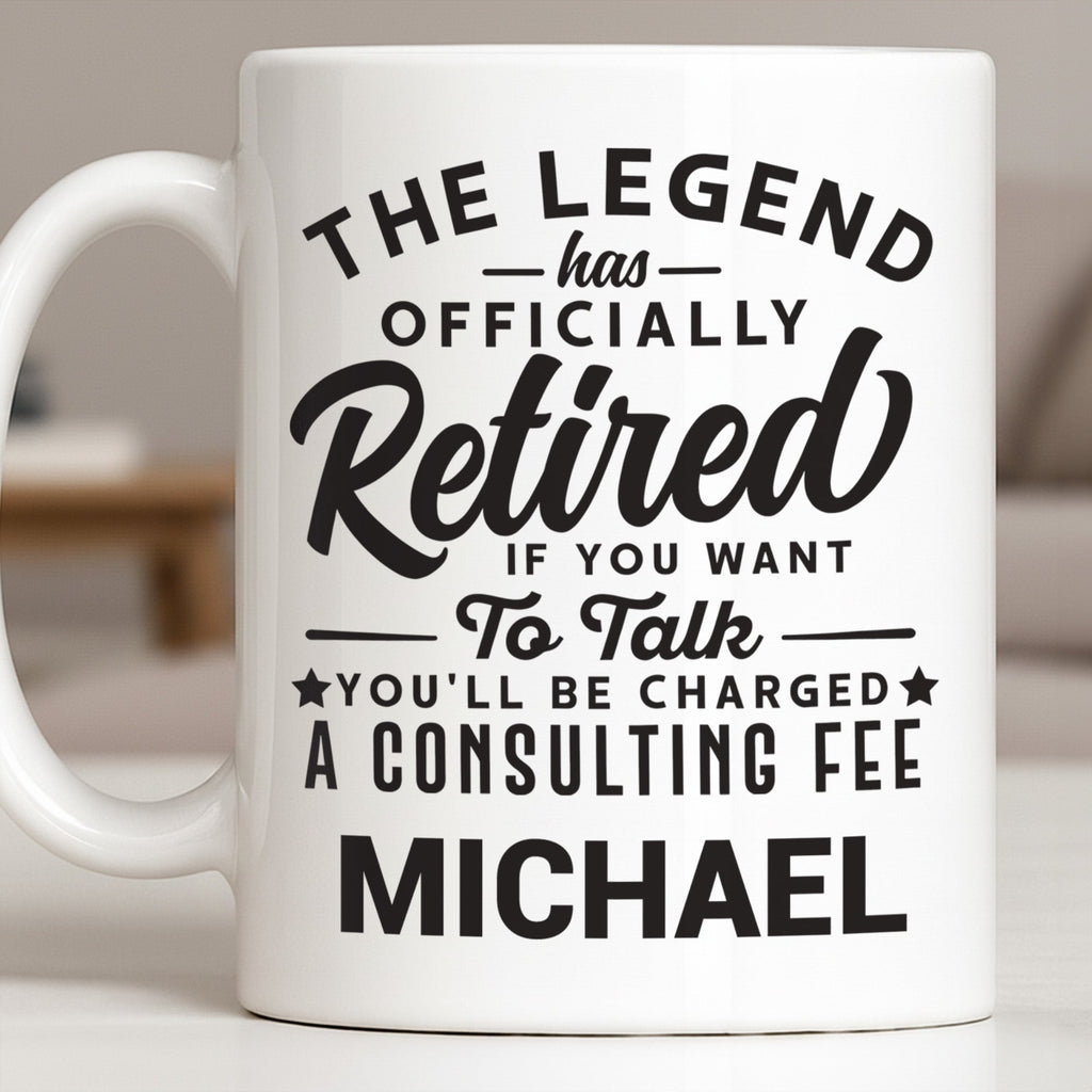 Personalized Funny Retirement Coffee Mug Custom Gift for Dad Edge-to-edge Mug GradoCreations