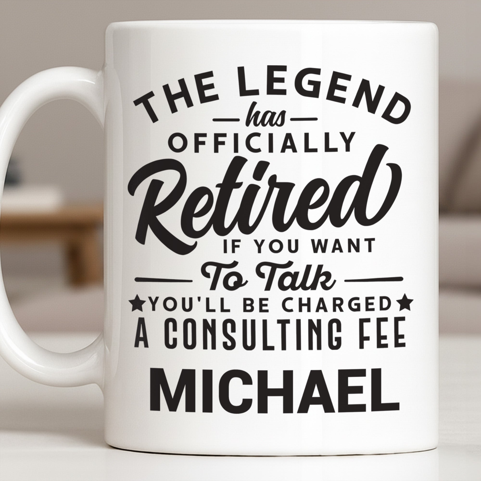 Personalized Funny Retirement Coffee Mug Custom Gift for Dad Edge-to-edge Mug GradoCreations