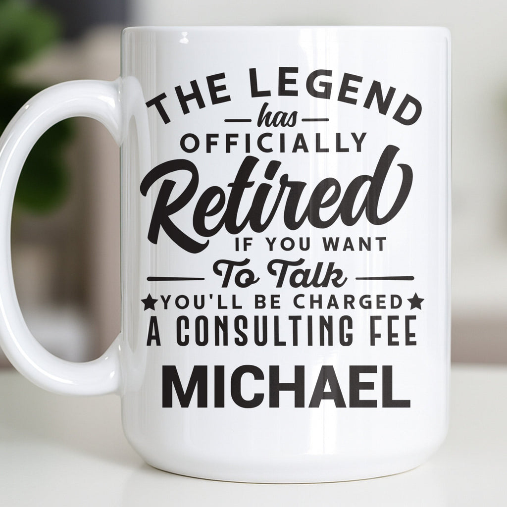 Personalized Funny Retirement Coffee Mug Custom Gift for Dad Edge-to-edge Mug GradoCreations