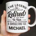 Personalized Funny Retirement Coffee Mug Custom Gift for Dad Edge-to-edge Mug GradoCreations