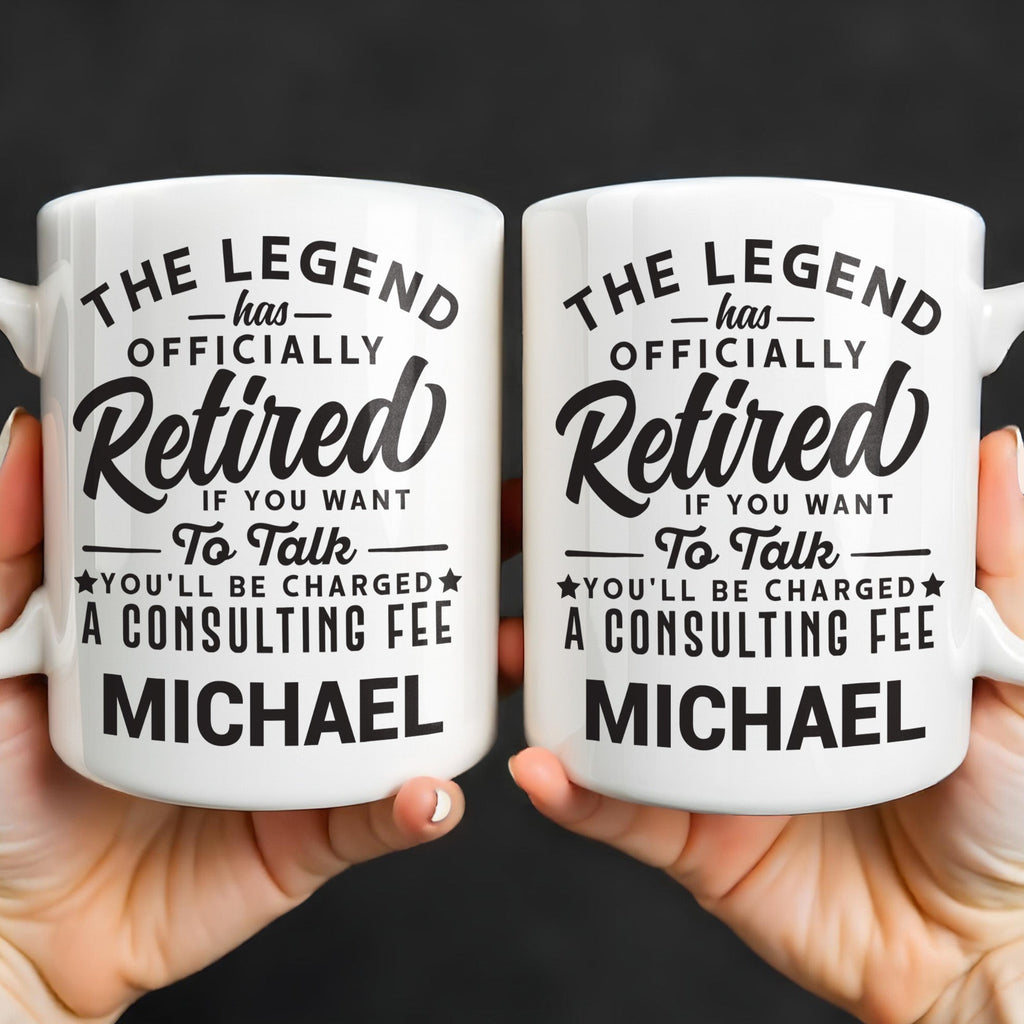 Personalized Funny Retirement Coffee Mug Custom Gift for Dad Edge-to-edge Mug GradoCreations
