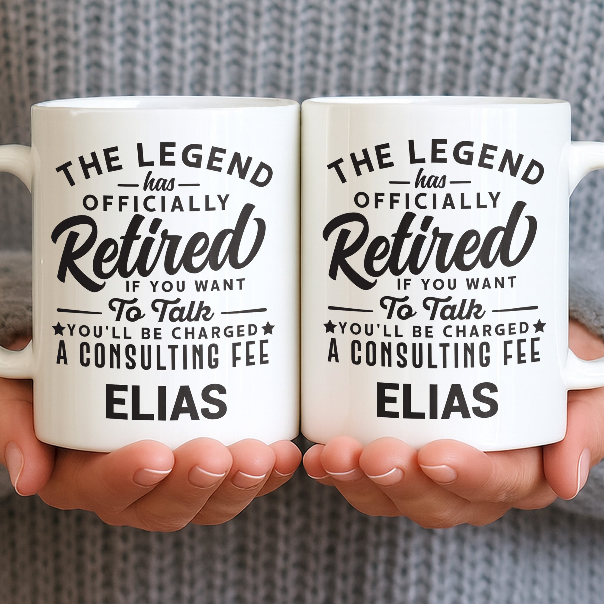 Personalized Funny Retirement Coffee Mug Custom Gift for Dad Edge-to-edge Mug GradoCreations