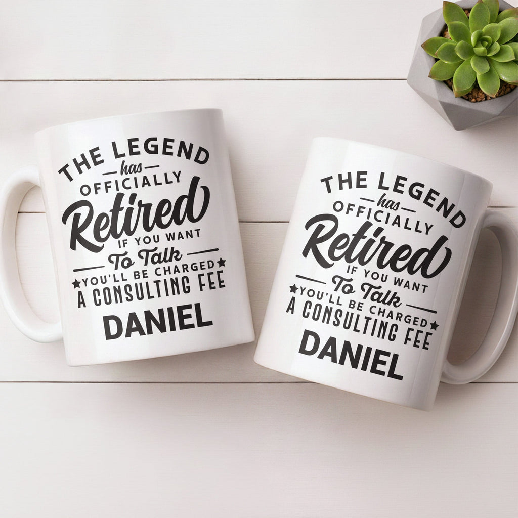 Personalized Funny Retirement Coffee Mug Custom Gift for Dad Edge-to-edge Mug GradoCreations