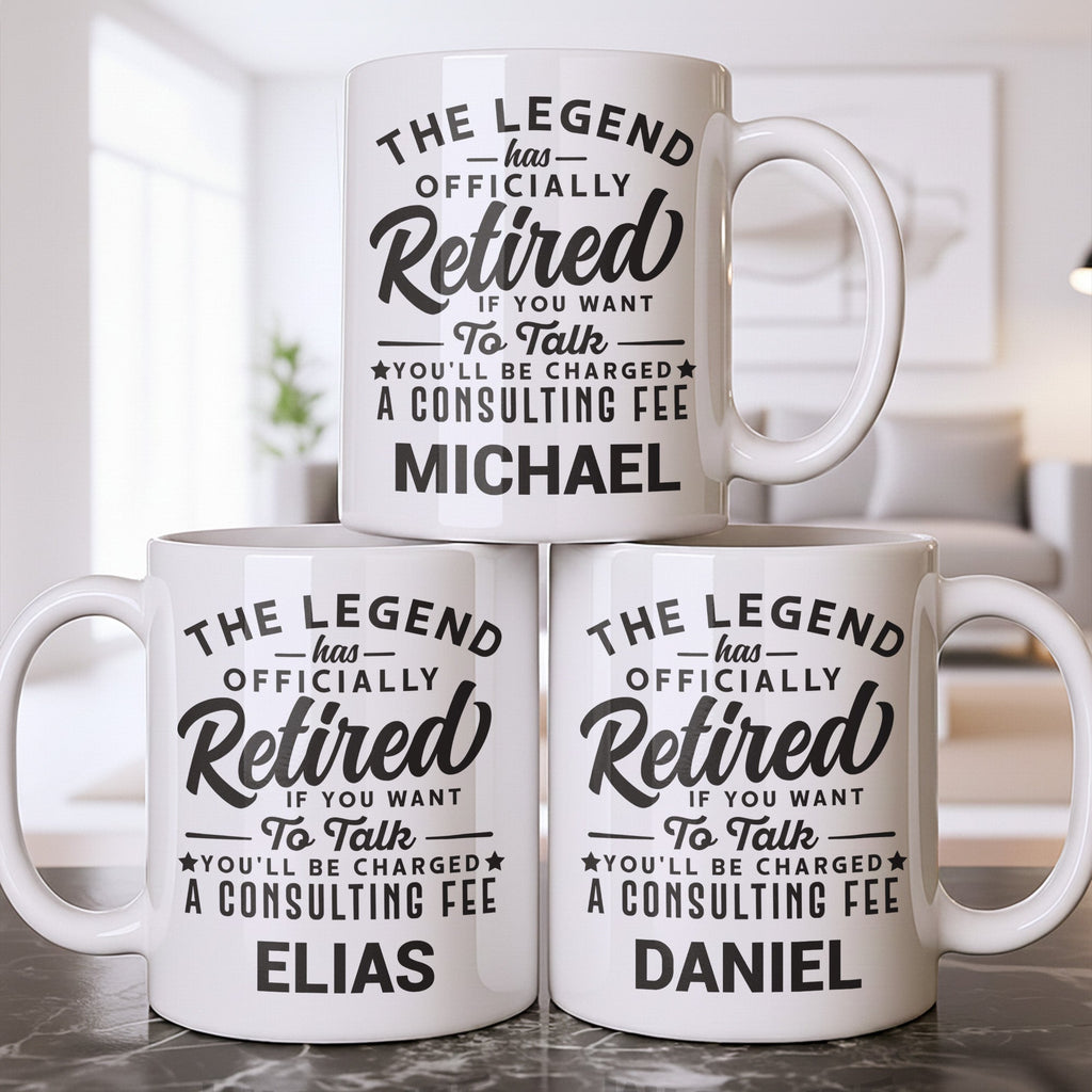 Personalized Funny Retirement Coffee Mug Custom Gift for Dad Edge-to-edge Mug GradoCreations