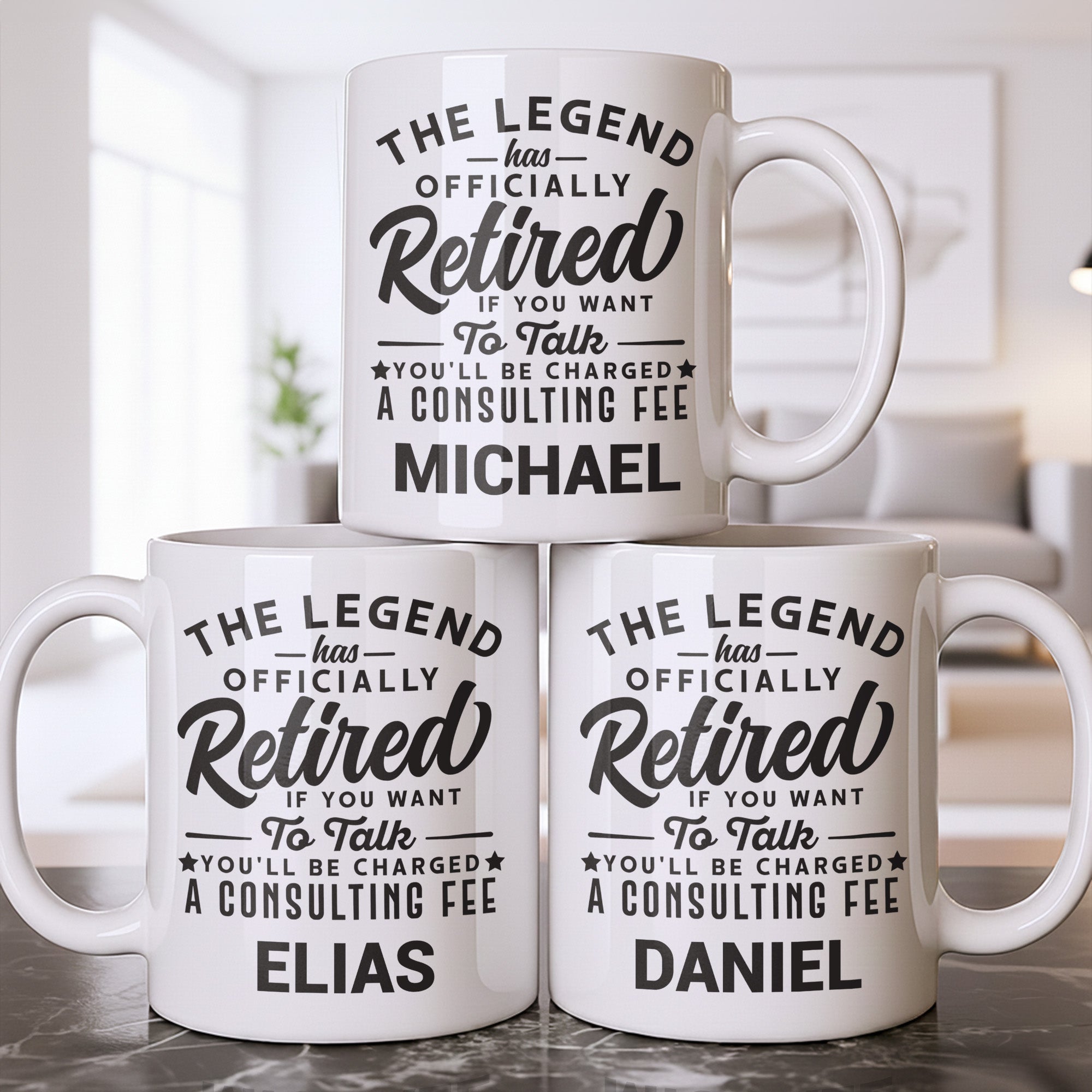 Personalized Funny Retirement Coffee Mug Custom Gift for Dad Edge-to-edge Mug GradoCreations