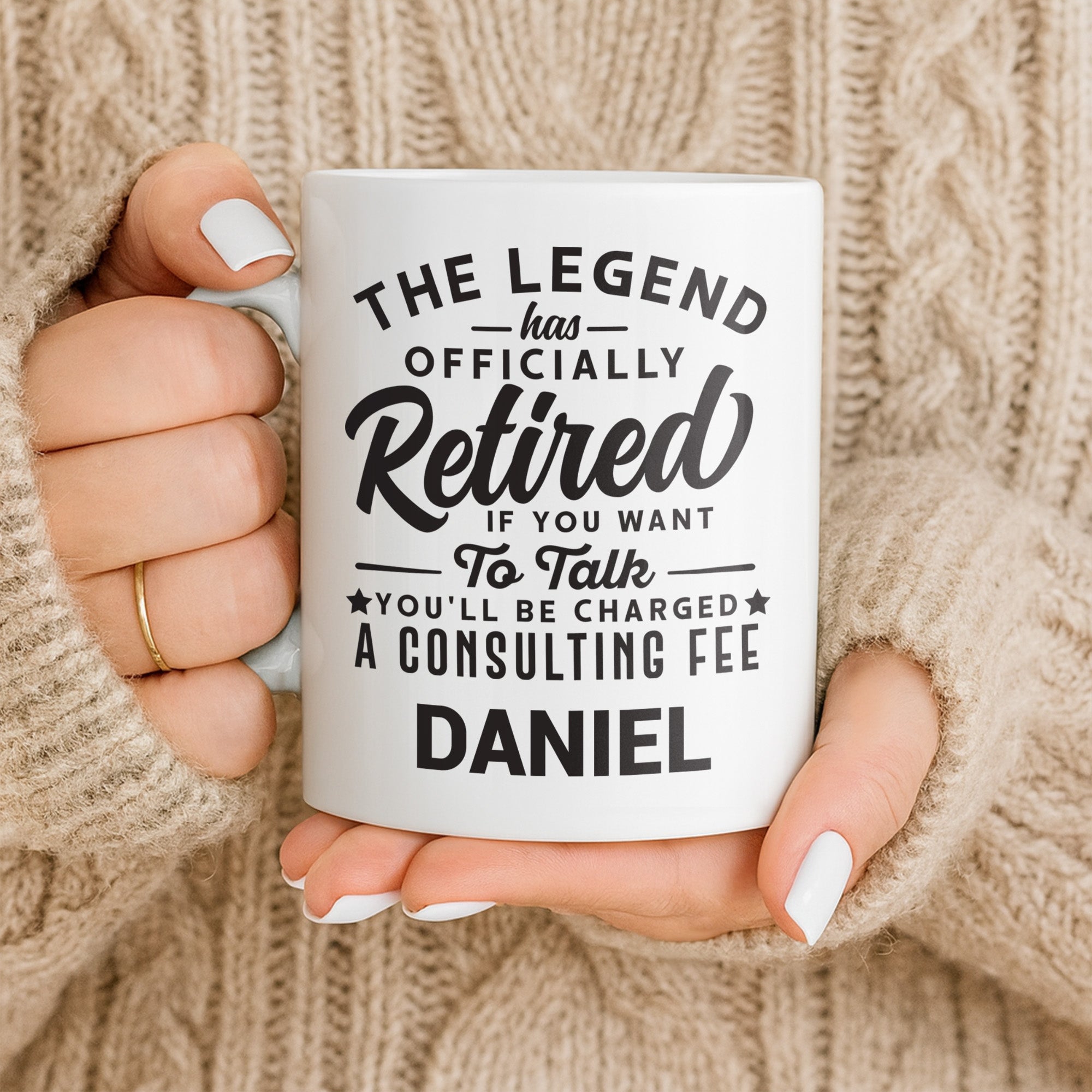 Personalized Funny Retirement Coffee Mug Custom Gift for Dad Edge-to-edge Mug GradoCreations