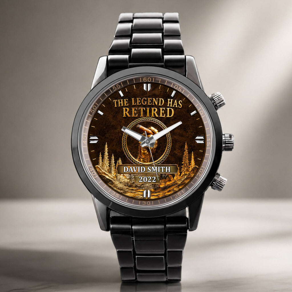Personalized Custom Men's Watch with Cigar Design Gift for Dad Men's Watch GradoCreations