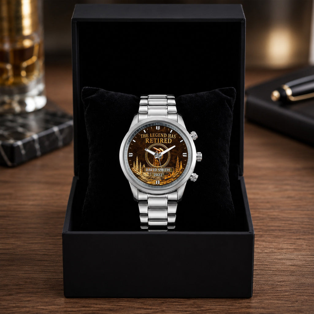 Personalized Custom Men's Watch with Cigar Design Gift for Dad Men's Watch GradoCreations