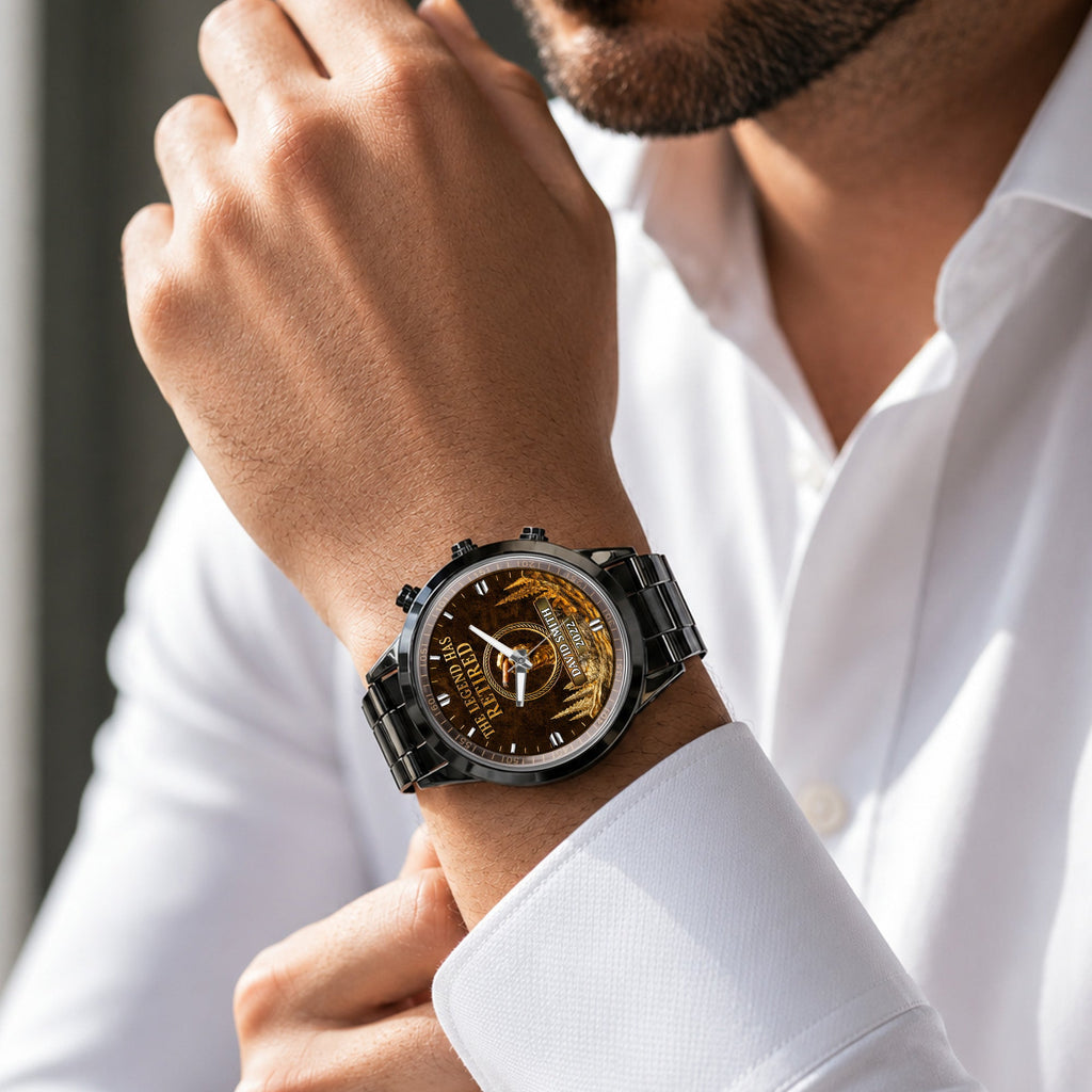 Personalized Custom Men's Watch with Cigar Design Gift for Dad Men's Watch GradoCreations