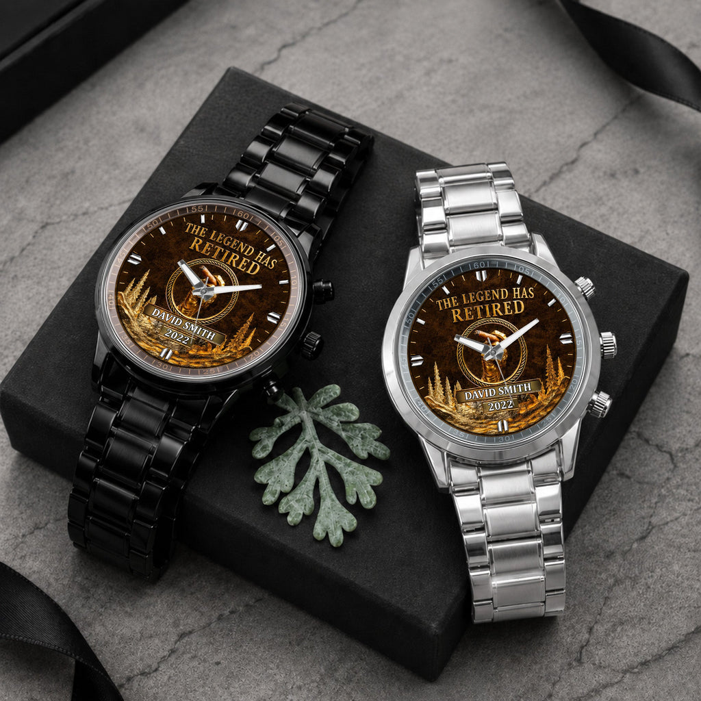 Personalized Custom Men's Watch with Cigar Design Gift for Dad Men's Watch GradoCreations