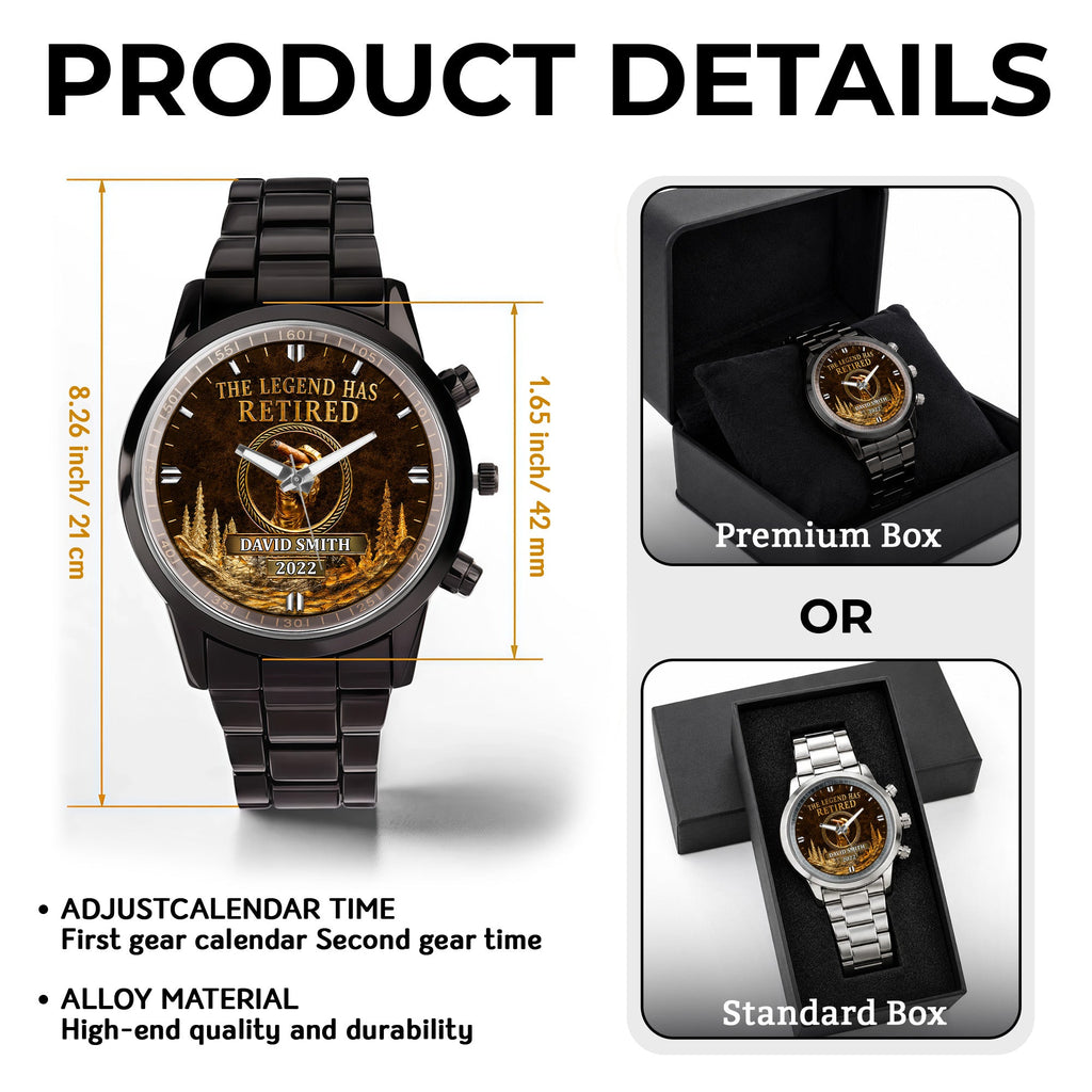Personalized Custom Men's Watch with Cigar Design Gift for Dad Men's Watch GradoCreations