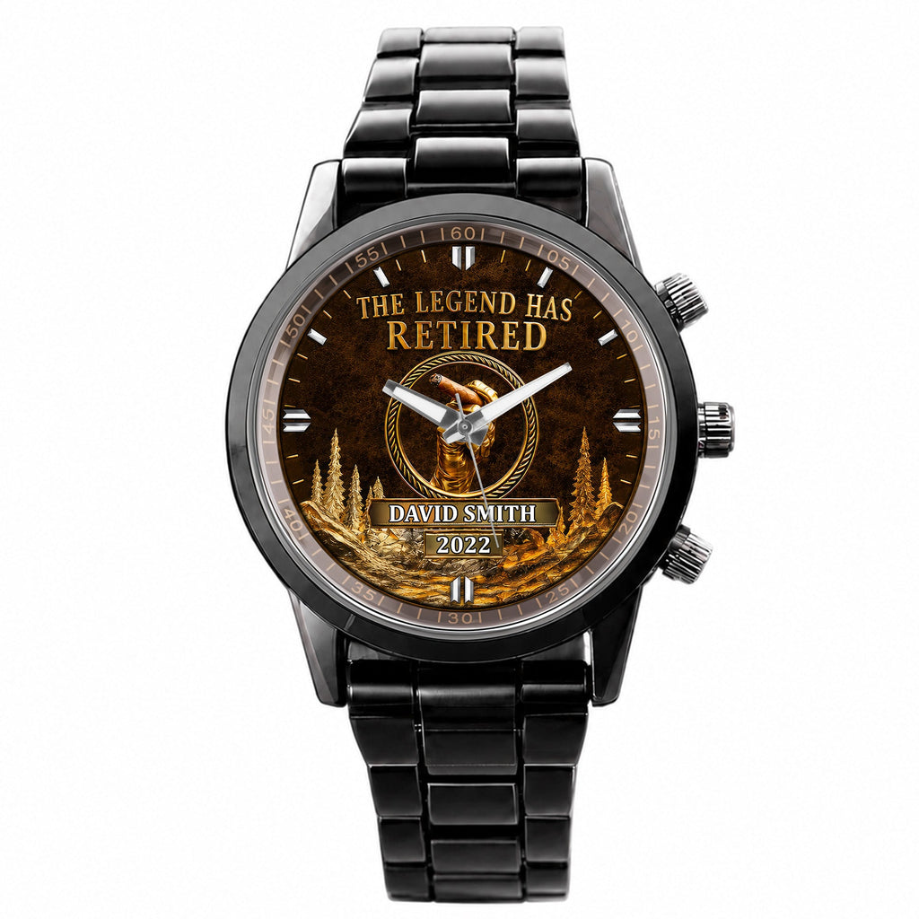 Personalized Custom Men's Watch with Cigar Design Gift for Dad Men's Watch GradoCreations