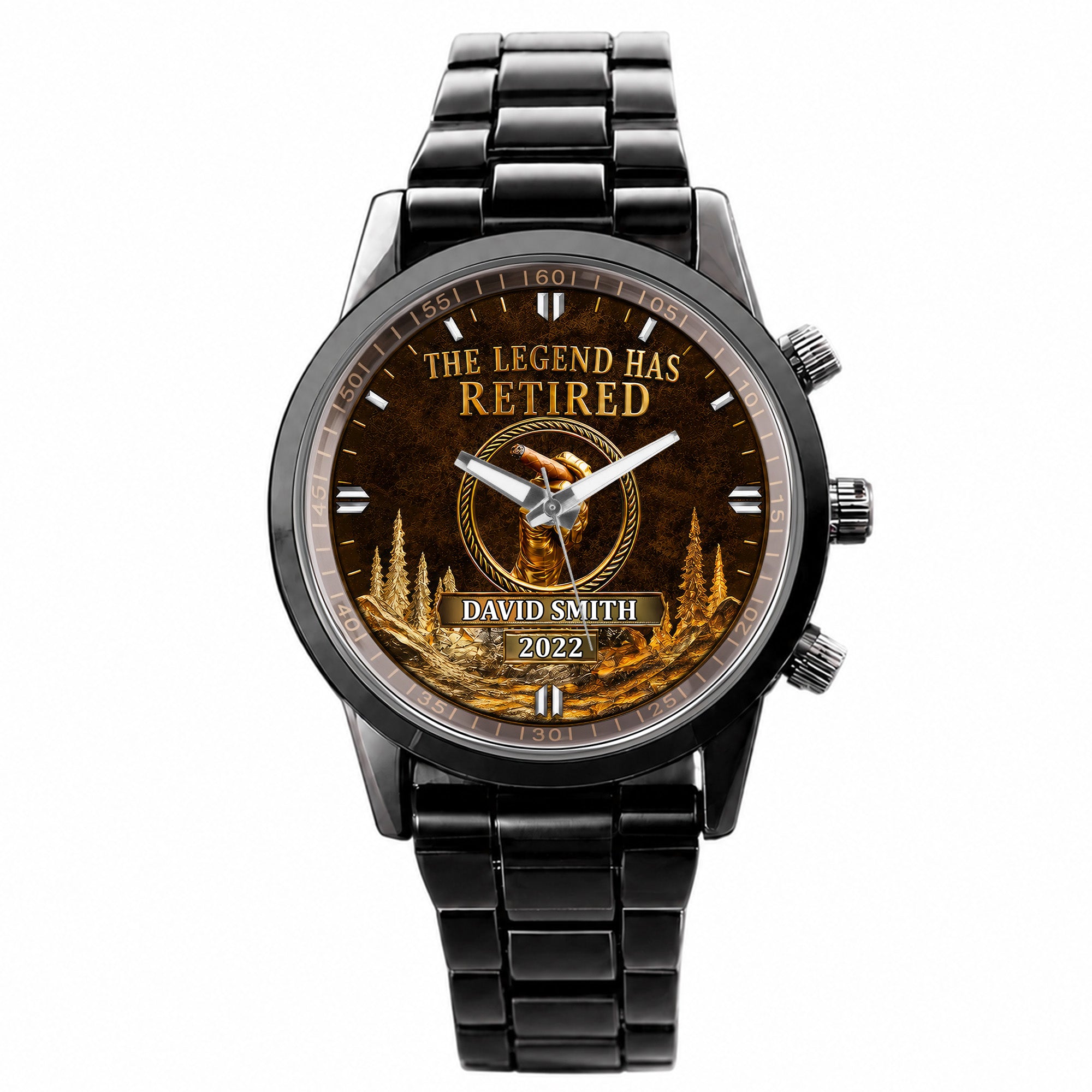 Personalized Custom Men's Watch with Cigar Design Gift for Dad Men's Watch GradoCreations