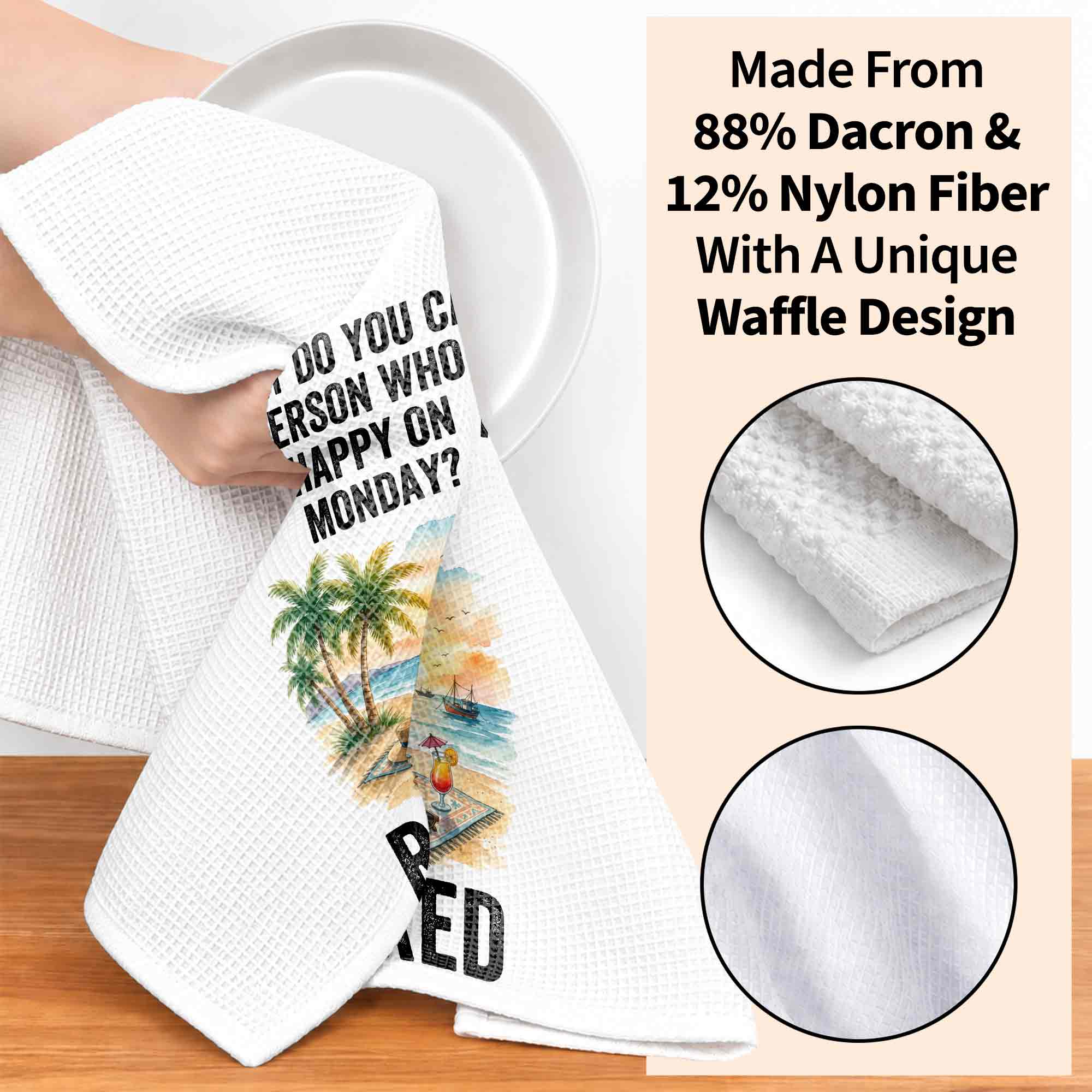 Funny Personalized Kitchen Towel Gift for Retirement - Custom Design