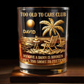 Personalized Custom Whiskey Glass with Palm Tree Design Gift for Dad