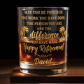 Personalized Custom Whiskey Glass with Palm Trees Gift for Retirement Whiskey Glass GradoCreations