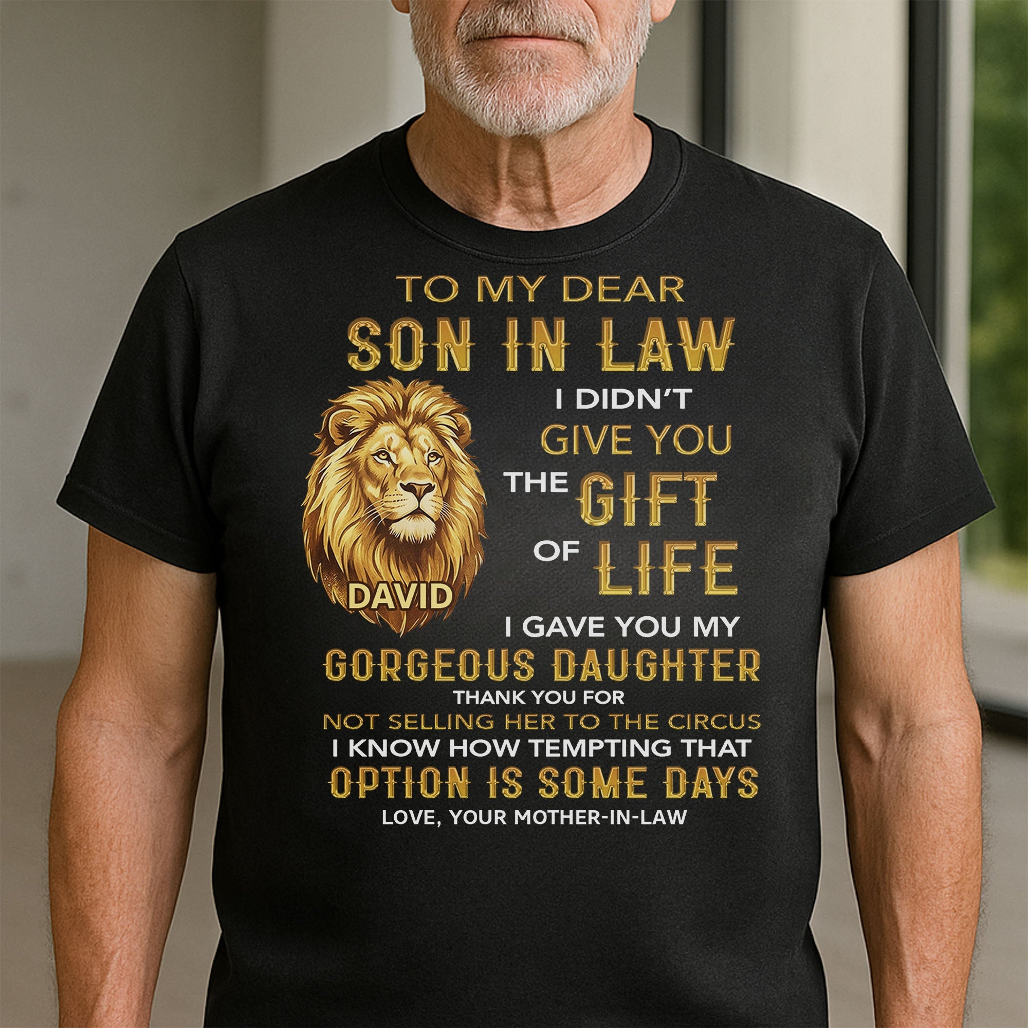 Personalized Son-in-Law Gift T-Shirt or Hoodie Custom Message Shirt GradoCreations