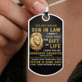 Personalized Stainless Steel Dog Tag Necklace Custom Gift for Son-in-Law Dog Tag Necklace GradoCreations