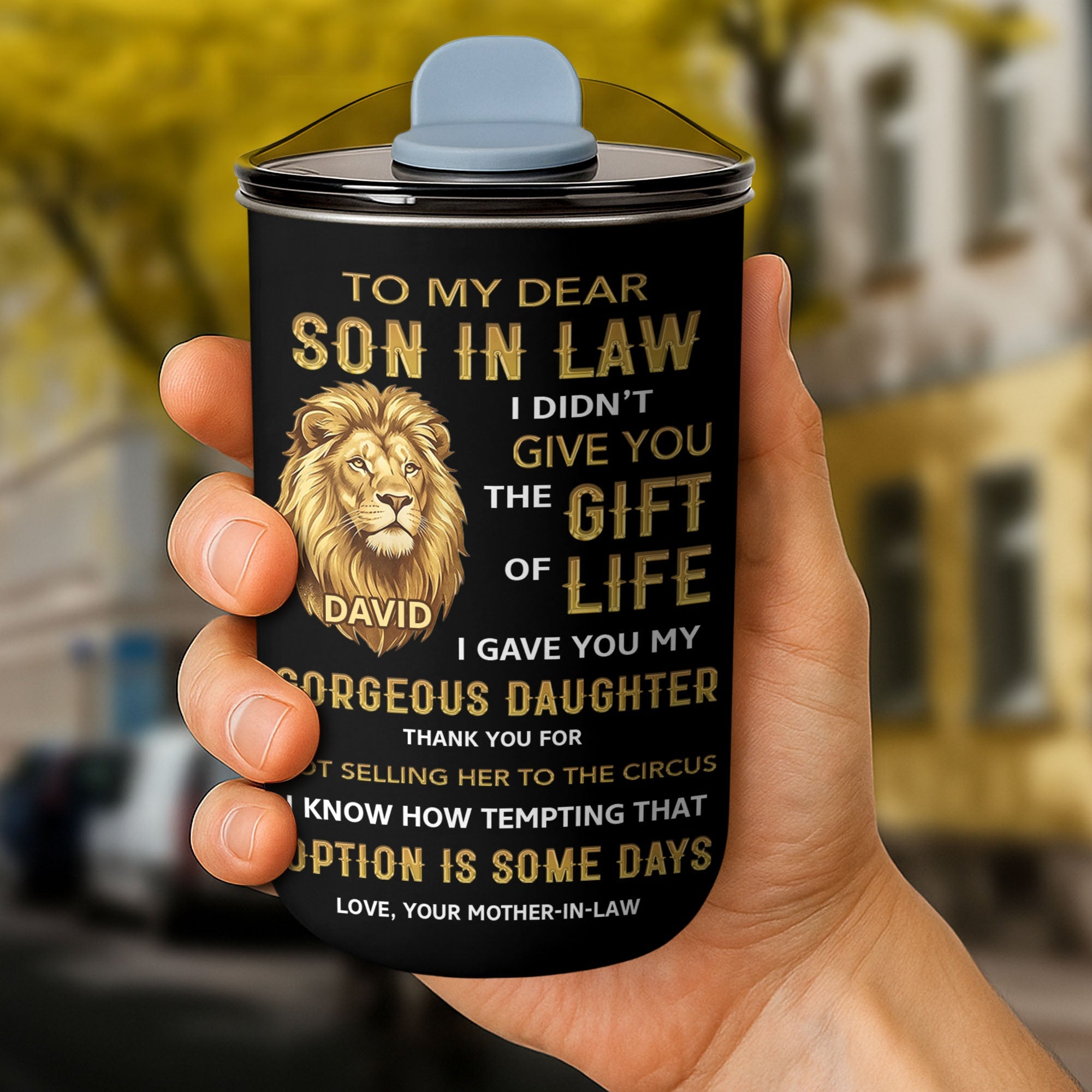 Personalized 10oz Tumbler Custom Gift for Son-in-Law 10oz tumbler GradoCreations