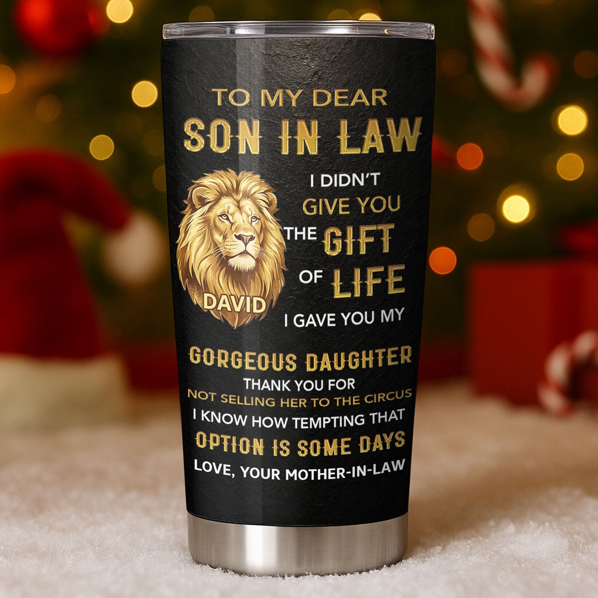 Personalized 20oz Stainless Steel Tumbler Gift for Son-in-Law 20oz Tumbler GradoCreations