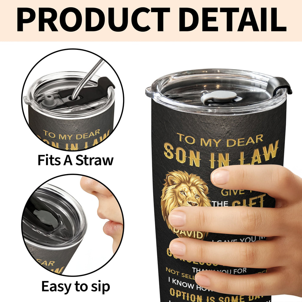 Personalized 20oz Stainless Steel Tumbler Gift for Son-in-Law 20oz Tumbler GradoCreations