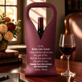 Personalized Leather Wine Bag Custom Design Gift for Son-in-Law Leather Wine Bag GradoCreations