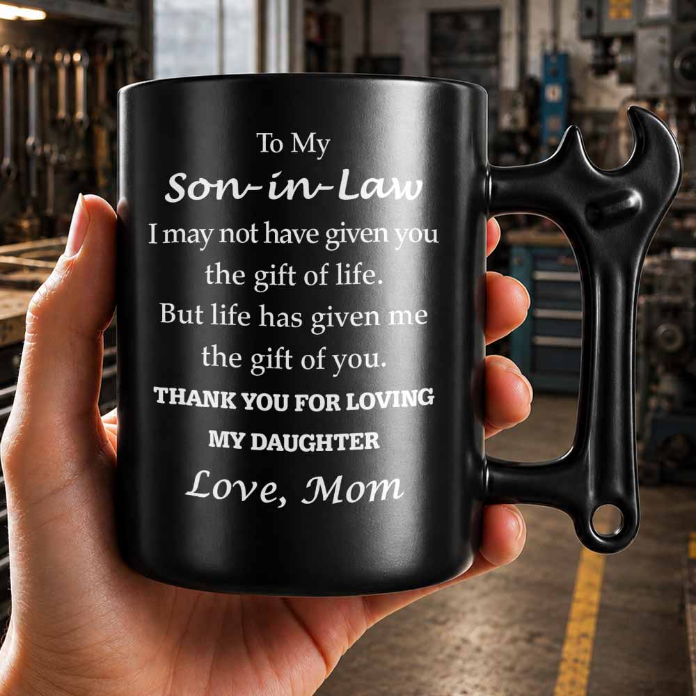 Personalized Wrench Handle Coffee Mug Custom Gift for Son-In-Law Wrench Handle Mug GradoCreations
