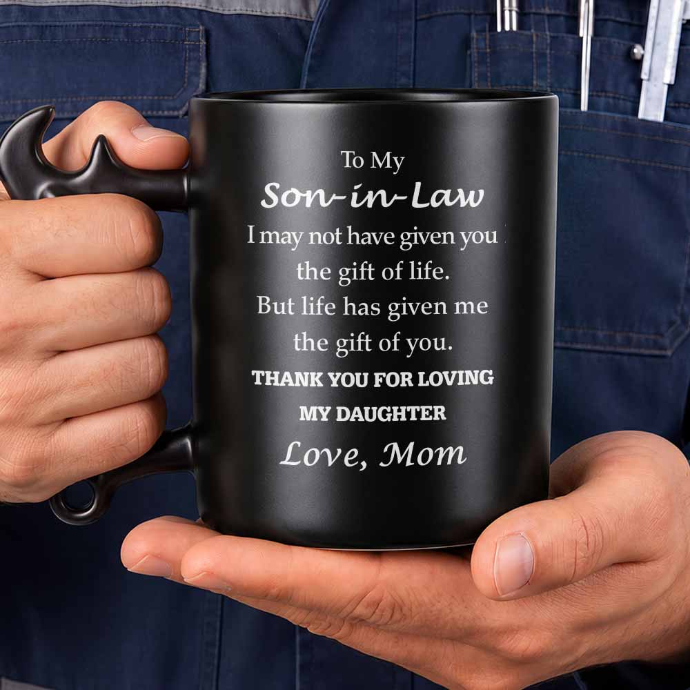 Personalized Wrench Handle Coffee Mug Custom Gift for Son-In-Law Wrench Handle Mug GradoCreations