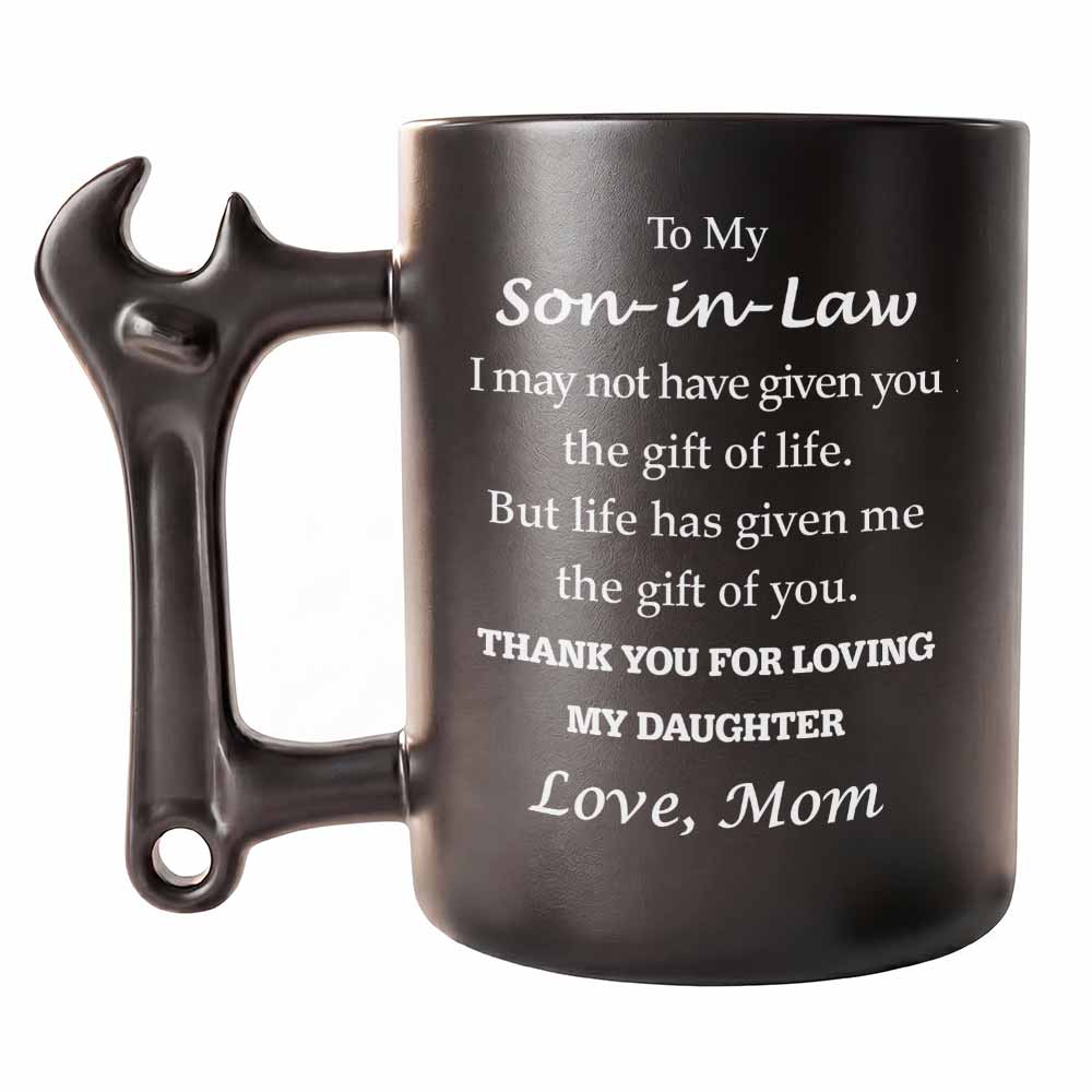 Personalized Wrench Handle Coffee Mug Custom Gift for Son-In-Law Wrench Handle Mug GradoCreations