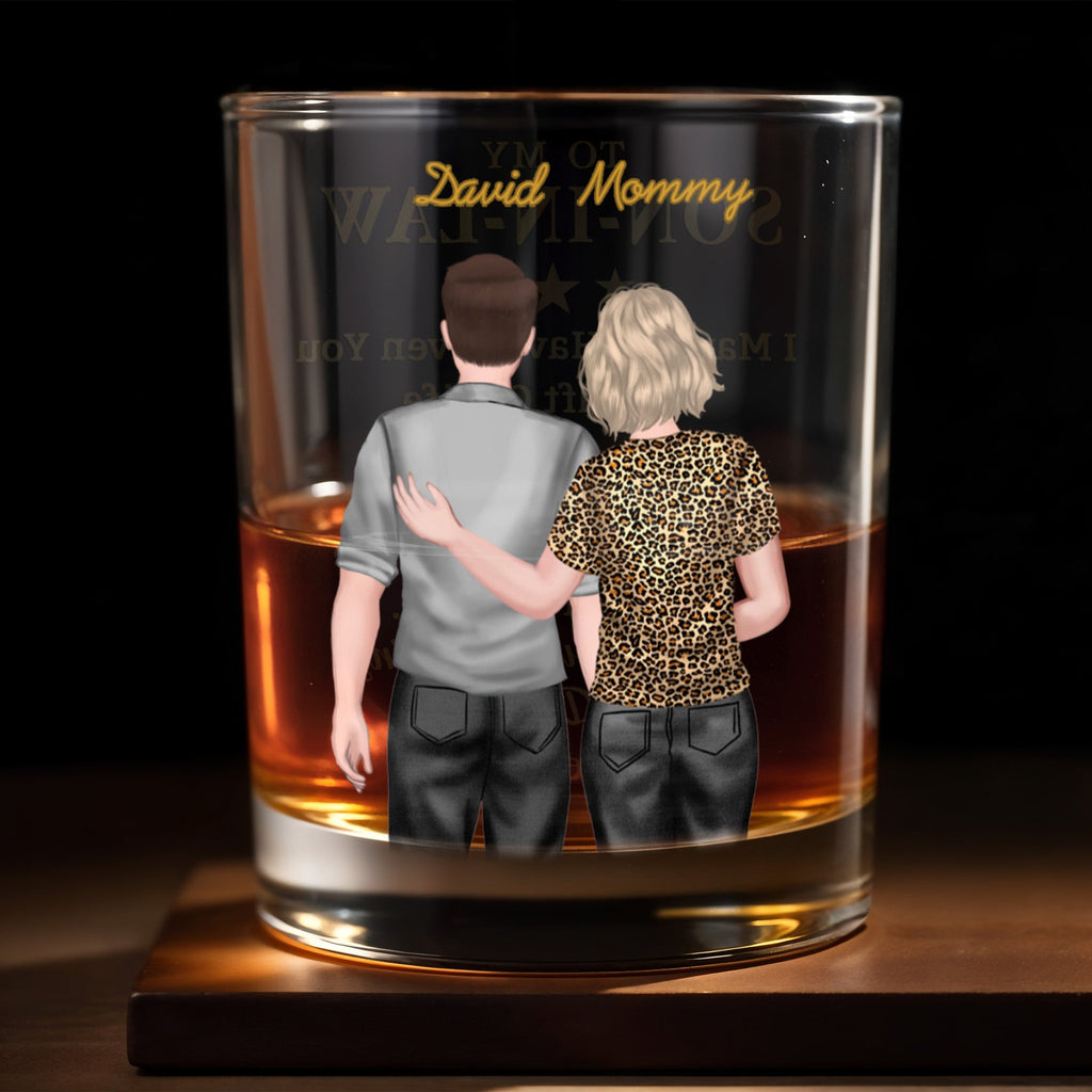 Personalized Custom Whiskey Glass Gift for Son-In-Law Whiskey Glass GradoCreations