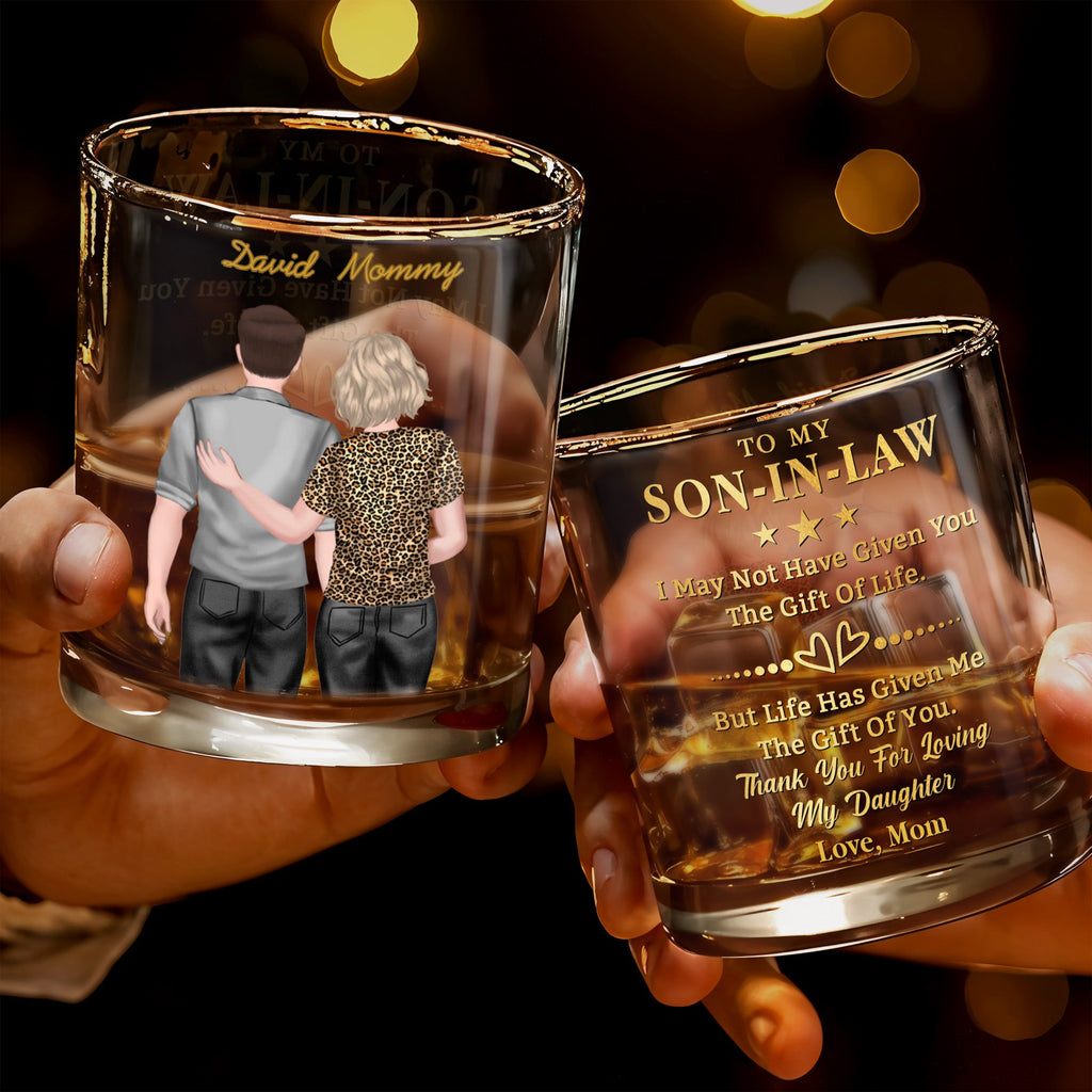 Personalized Custom Whiskey Glass Gift for Son-In-Law Whiskey Glass GradoCreations