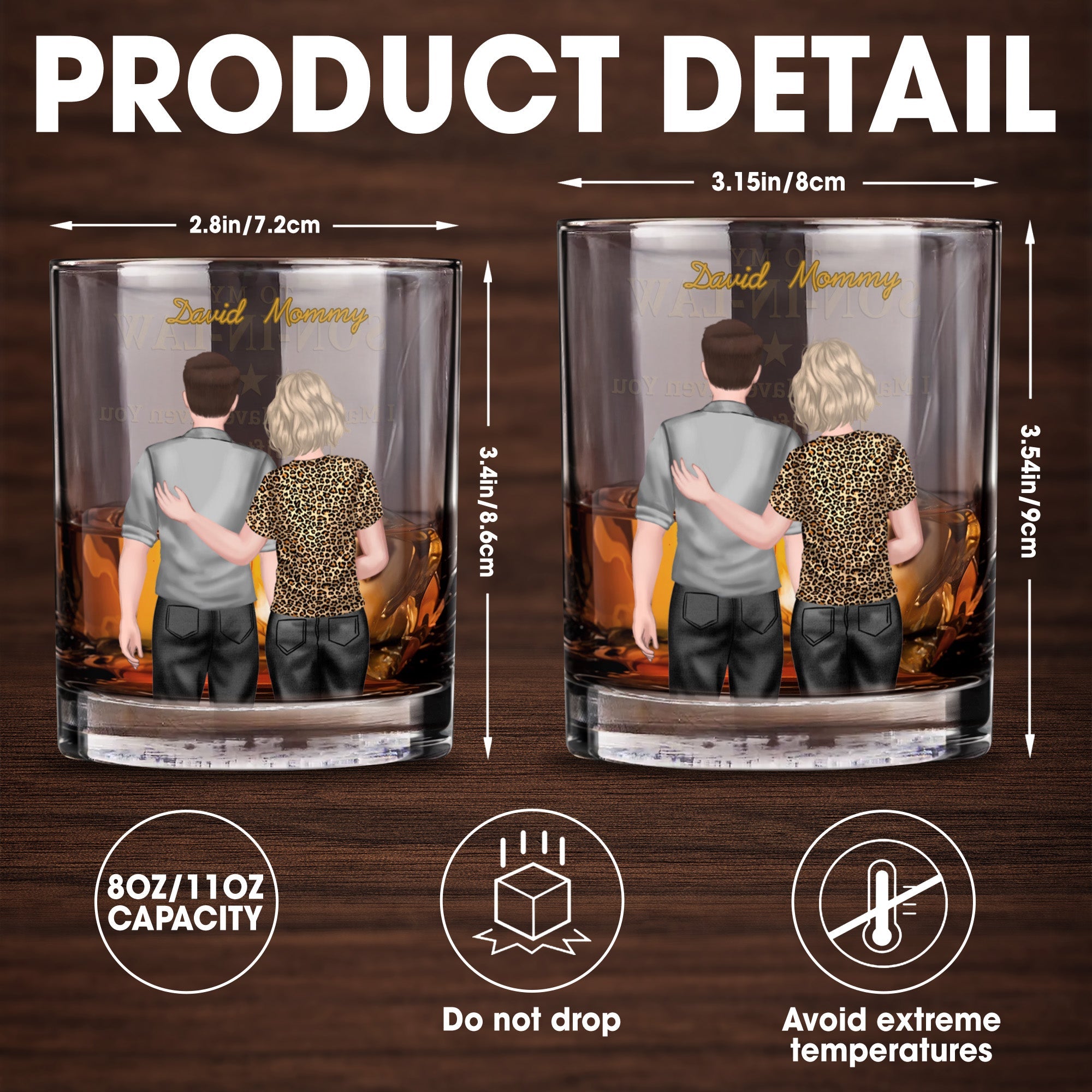 Personalized Custom Whiskey Glass Gift for Son-In-Law Whiskey Glass GradoCreations