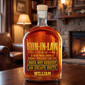 Personalized Whiskey Bottle Custom Name Gift for Son-in-Law Whiskey Bottle GradoCreations