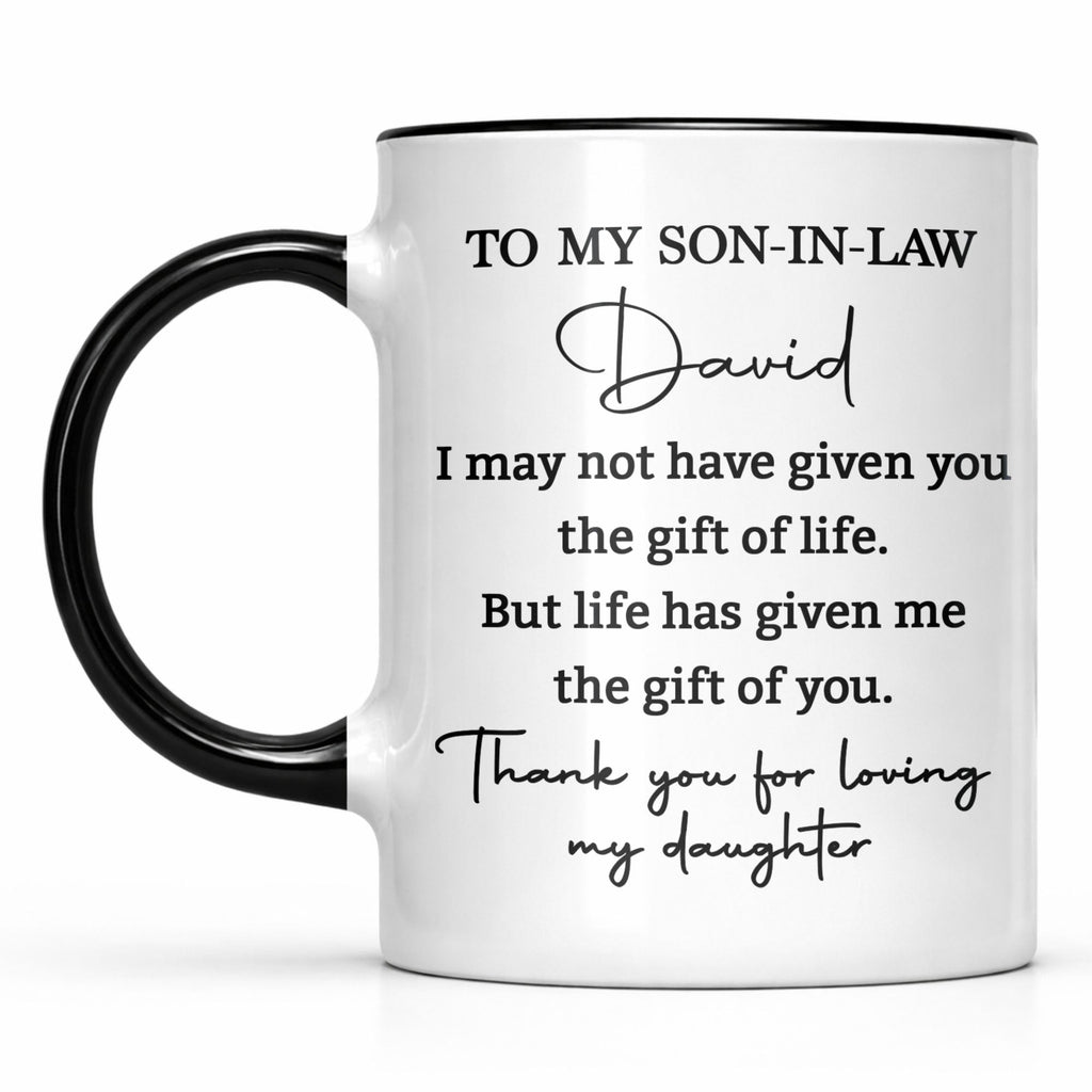 Personalized Accent Mug Custom Gift for Son-In-Law Coffee Accent Mug GradoCreations