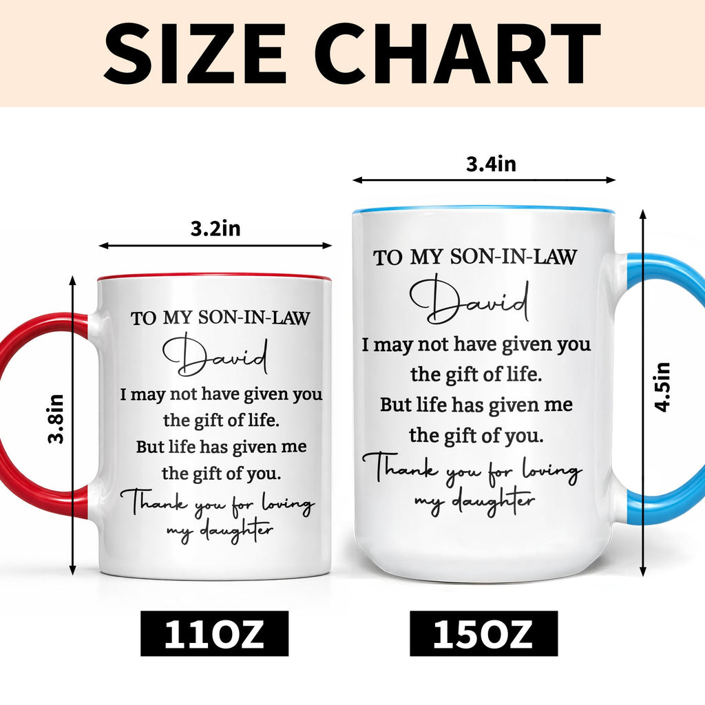 Personalized Accent Mug Custom Gift for Son-In-Law Coffee Accent Mug GradoCreations