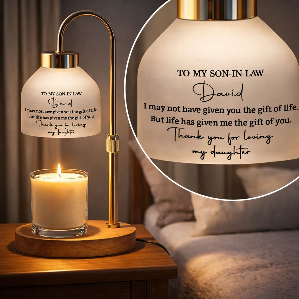 Personalized Candle Warmer Lamp Custom Name Gift for Son-in-Law Candle Warmer Lamp GradoCreations