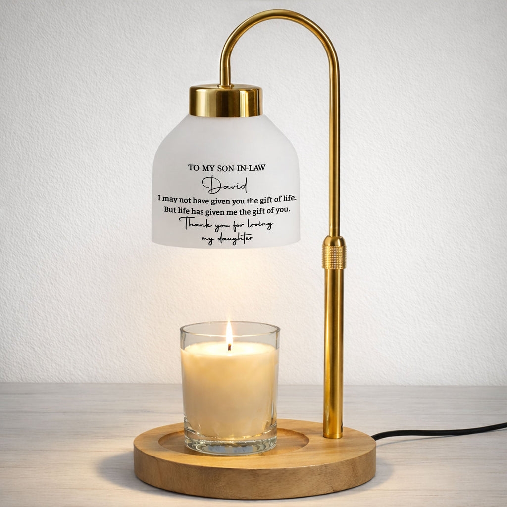 Personalized Candle Warmer Lamp Custom Name Gift for Son-in-Law Candle Warmer Lamp GradoCreations