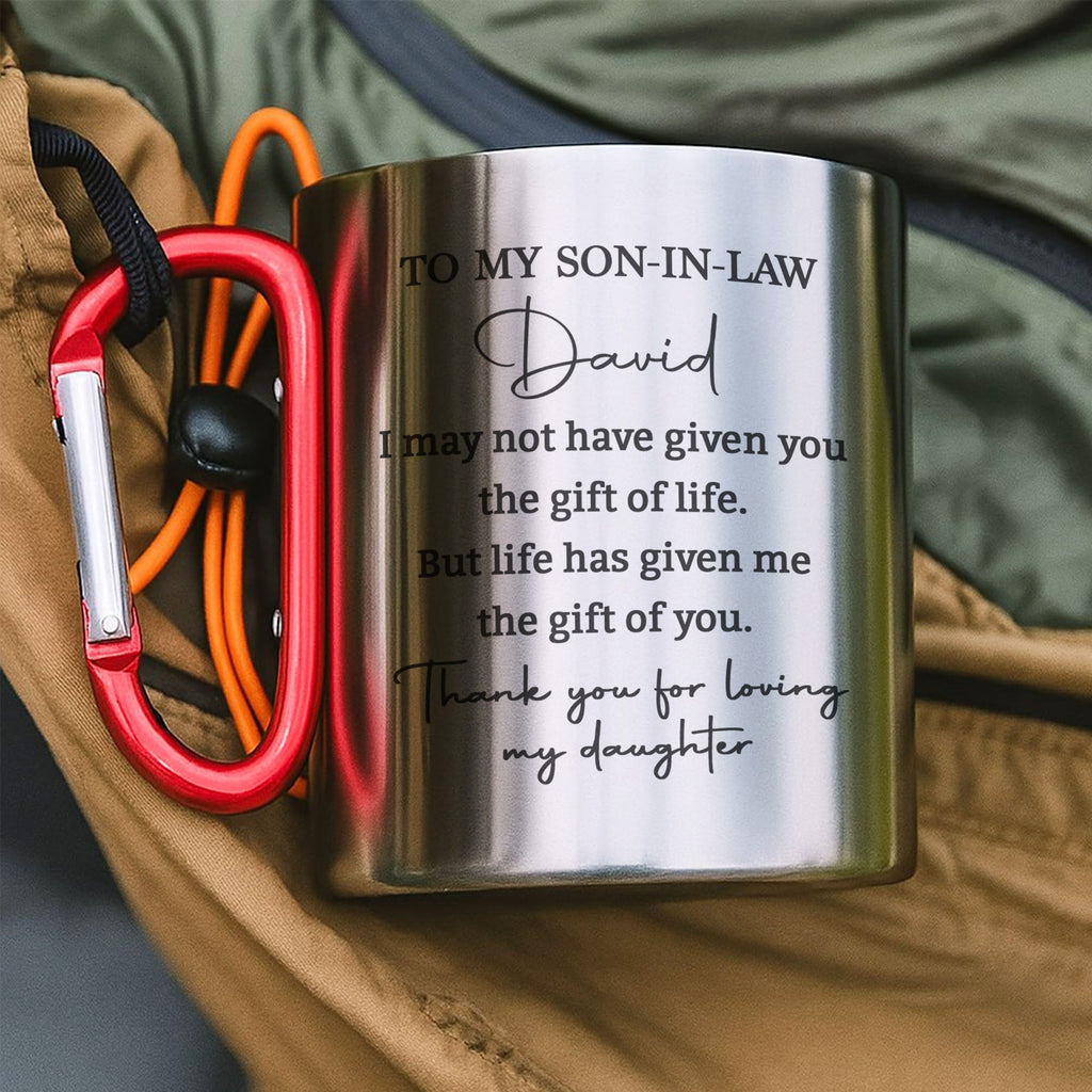 Personalized Carabiner Mug Custom Name Gift for Son-in-Law Carabiner Mug GradoCreations