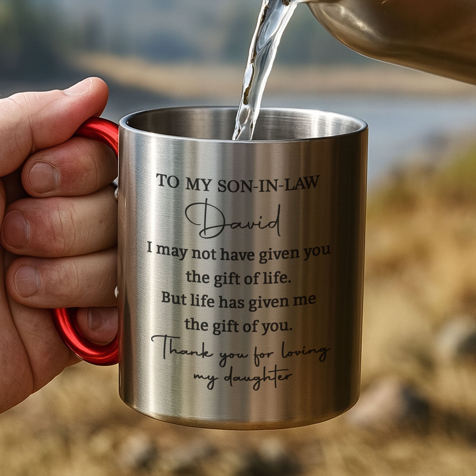 Personalized Carabiner Mug Custom Name Gift for Son-in-Law Carabiner Mug GradoCreations