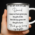 Personalized Enamel Mug Custom Gift for Son-In-Law | BBQ, Father's Day Enamel Mug GradoCreations