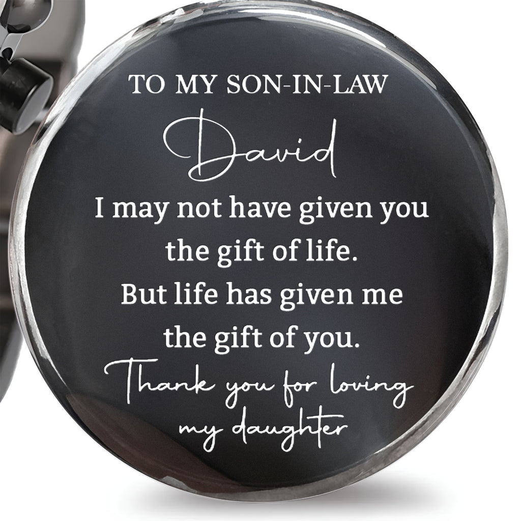 Personalized Engraved Wooden Watch Custom Gift for Son-in-Law Wooden Watches GradoCreations