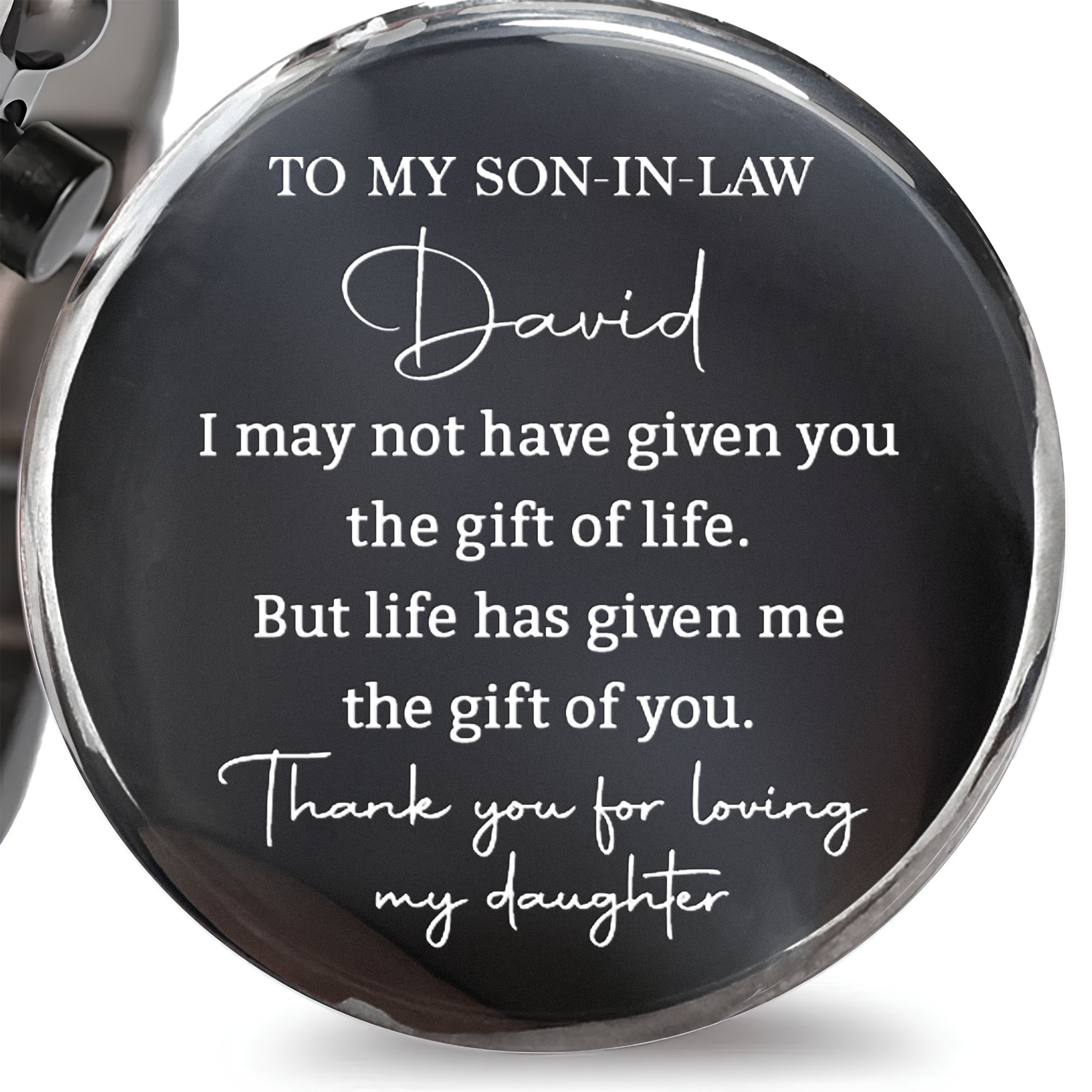 Personalized Engraved Wooden Watch Custom Gift for Son-in-Law Wooden Watches GradoCreations
