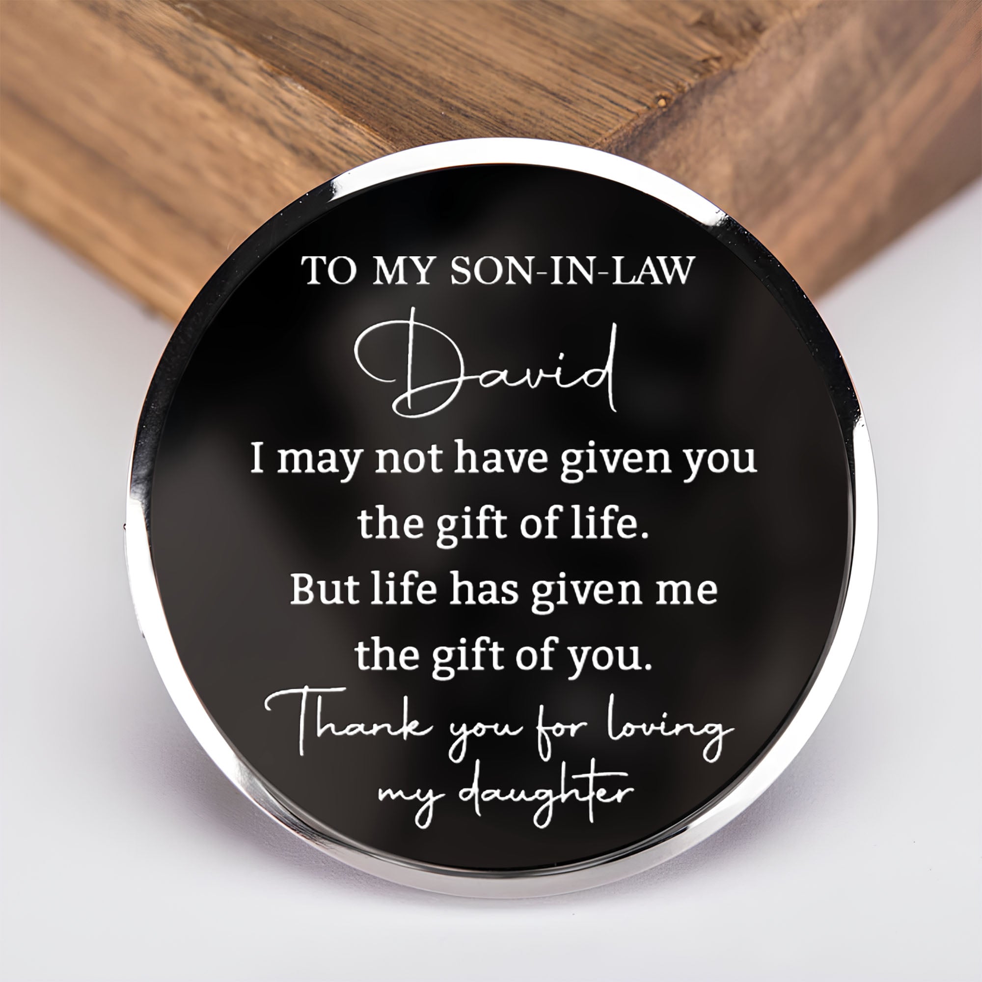 Personalized Engraved Wooden Watch Custom Gift for Son-in-Law Wooden Watches GradoCreations