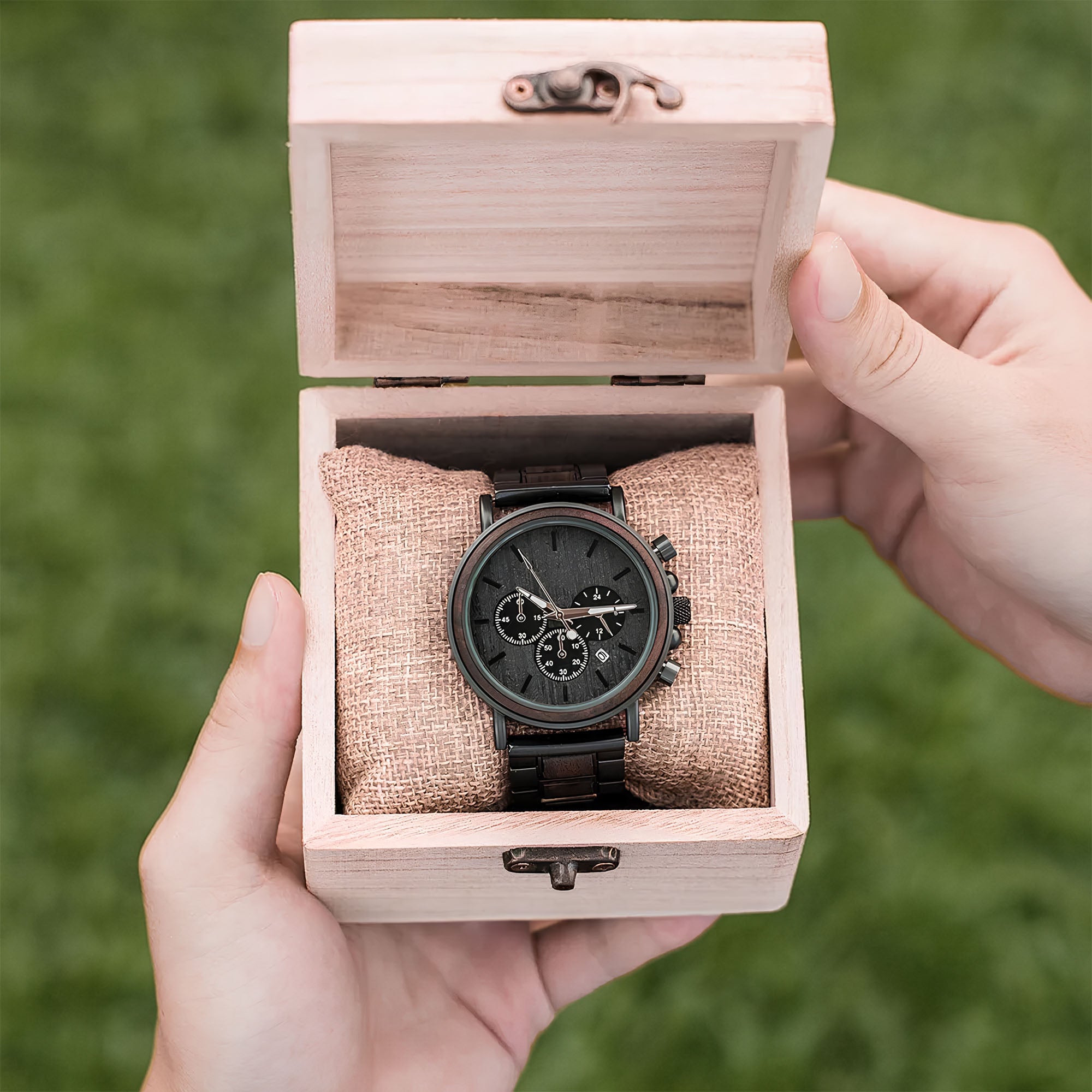 Personalized Engraved Wooden Watch Custom Gift for Son-in-Law Wooden Watches GradoCreations