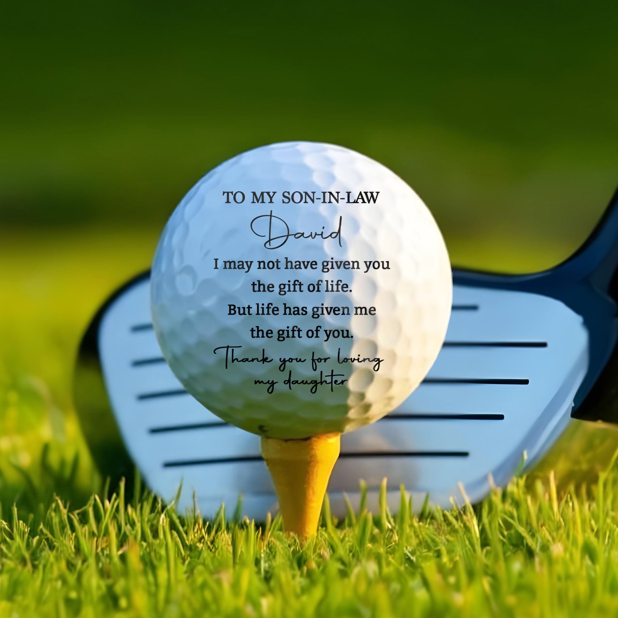 Personalized Custom Golf Ball Double-Sided Gift for Son-in-Law Golf Ball GradoCreations
