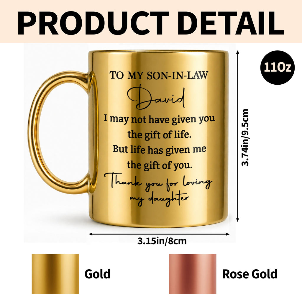 Personalized Metallic Mug Custom Gift for Son-in-Law Birthday Christmas Metallic Mug GradoCreations