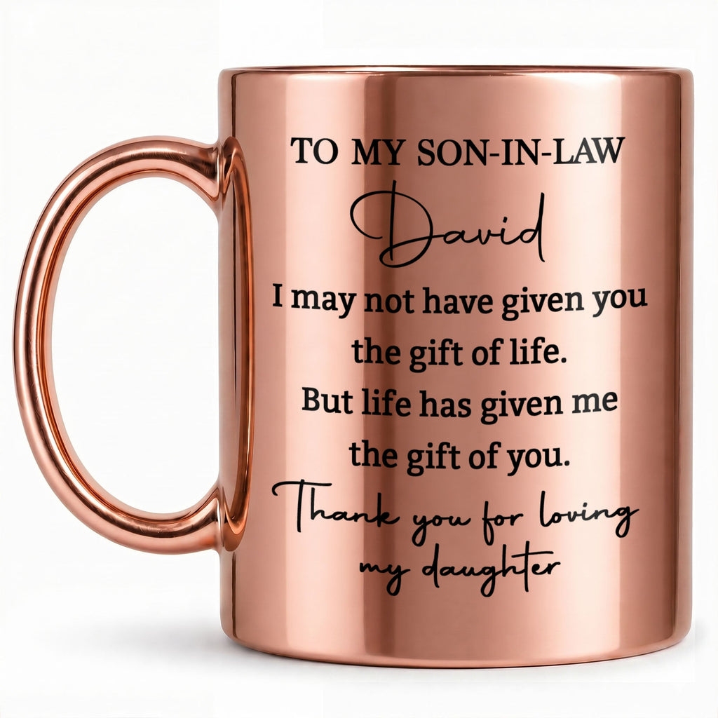Personalized Metallic Mug Custom Gift for Son-in-Law Birthday Christmas Metallic Mug GradoCreations