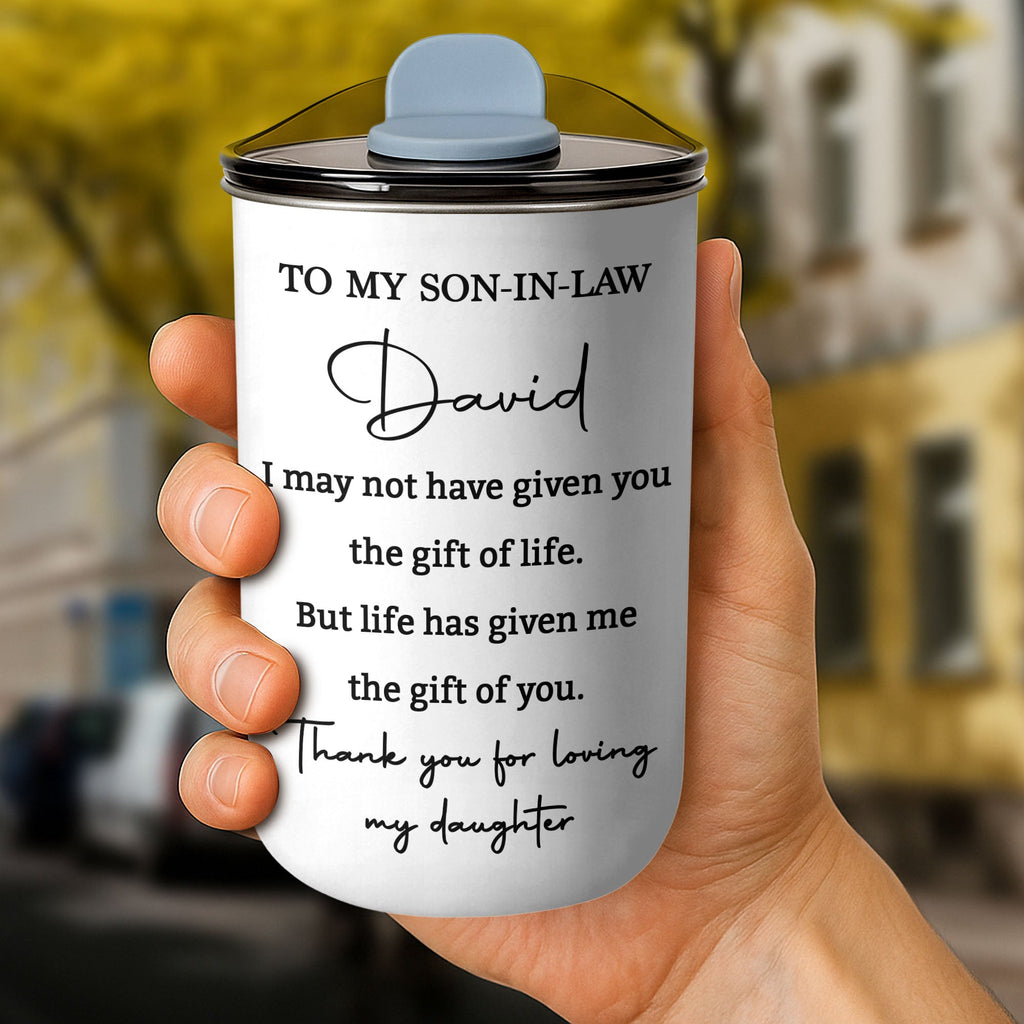 Personalized 10oz Stainless Steel Tumbler Custom Gift for Son-in-Law