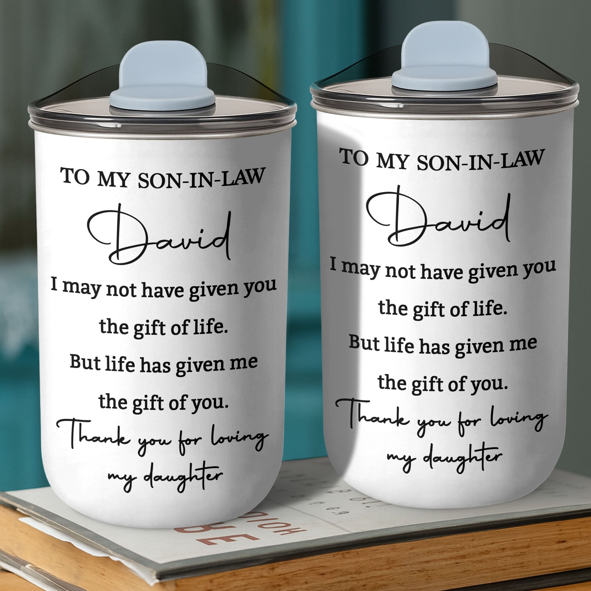 Personalized 10oz Stainless Steel Tumbler Custom Gift for Son-in-Law